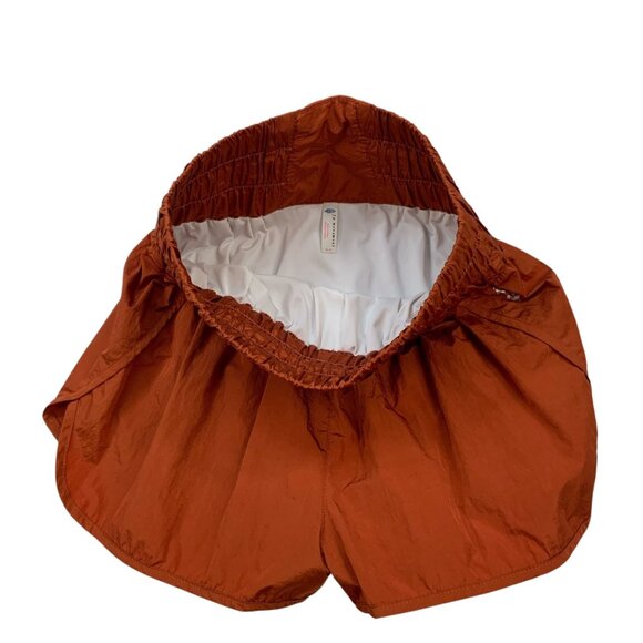 Free People FP Movement The Way Home Shorts M Orange High Rise Built In Brief - Picture 4 of 13